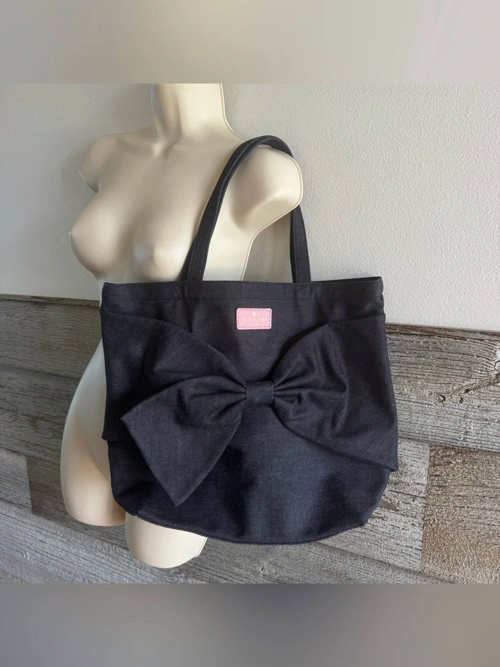 Kate Spade New York On Purpose Denim Oversized Bow Tote Bag